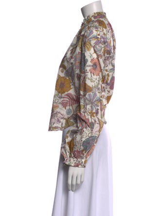 Alix of Bohemia Floral Print Mock Neck Blouse