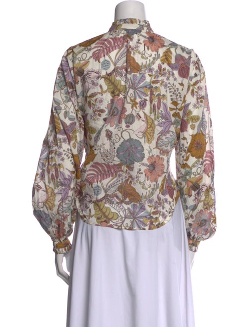 Alix of Bohemia Floral Print Mock Neck Blouse