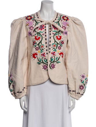 Alix of Bohemia Linen Floral Print Jacket
