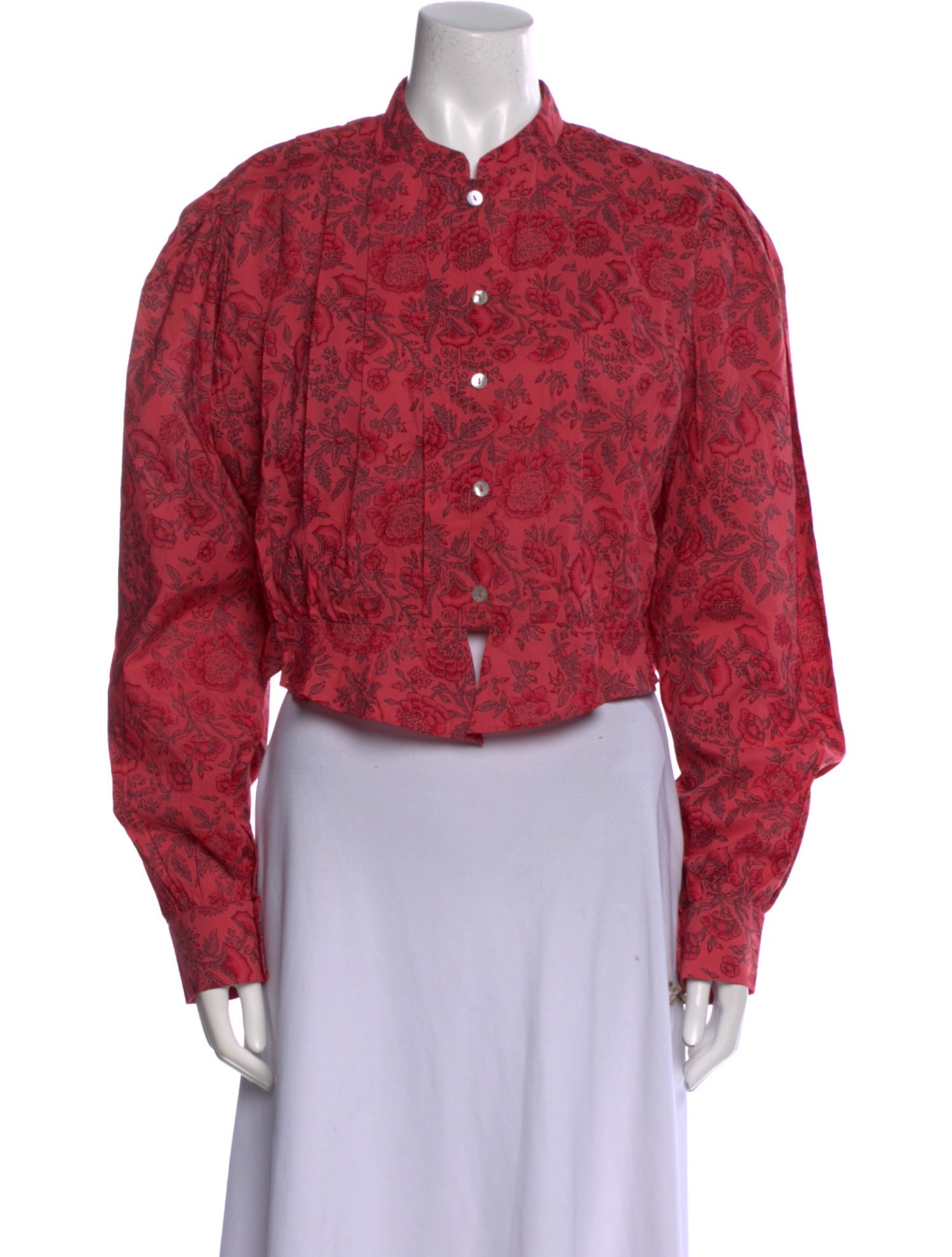 Alix of Bohemia Floral Print Mock Neck Crop Top w/ Tags