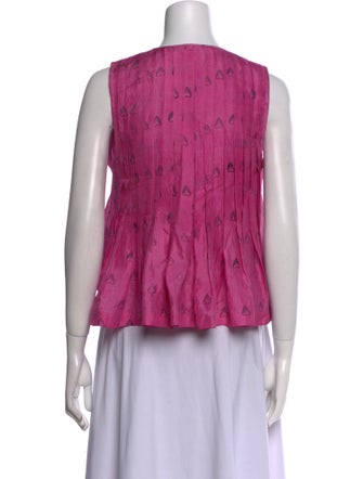 Alix of Bohemia Printed Crew Neck Crop Top