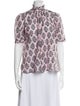 Alix of Bohemia Floral Print Mock Neck Blouse