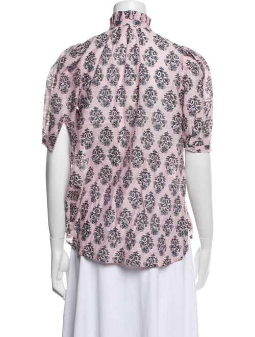 Alix of Bohemia Floral Print Mock Neck Blouse