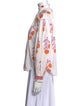 Alix of Bohemia Floral Print Mock Neck Button-Up Top