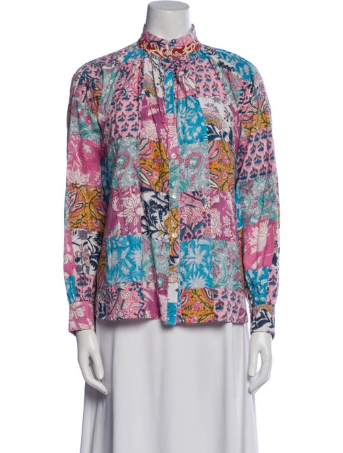 Alix of Bohemia Printed Mock Neck Blouse