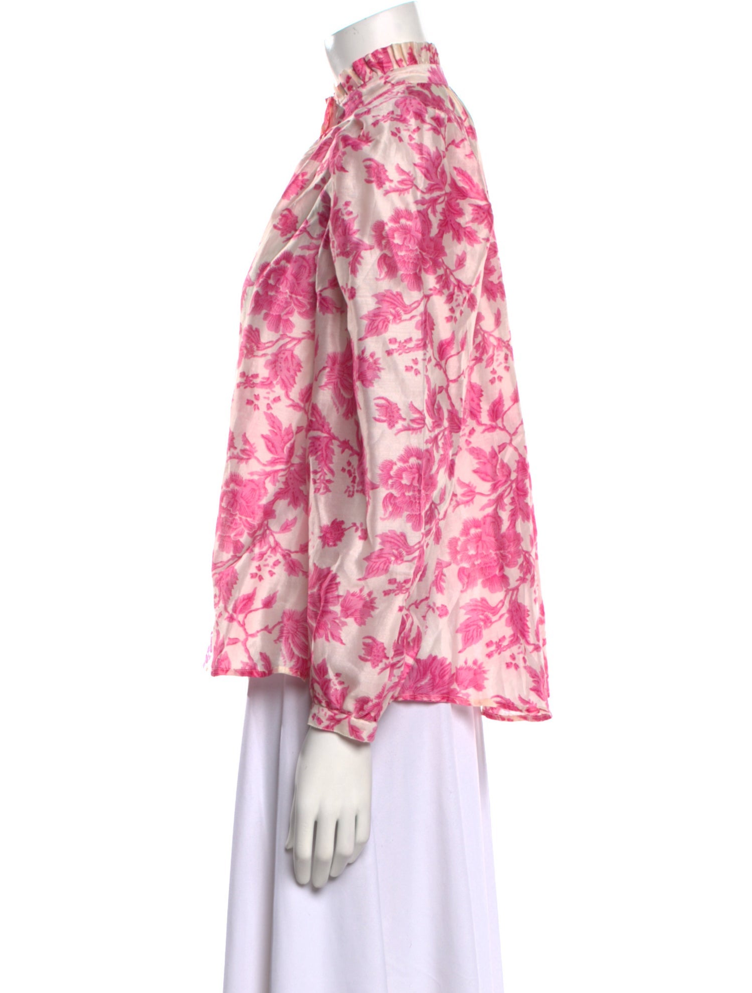 Alix of Bohemia Floral Print Mock Neck Blouse