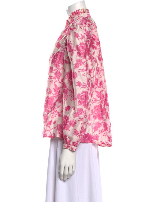 Alix of Bohemia Floral Print Mock Neck Blouse