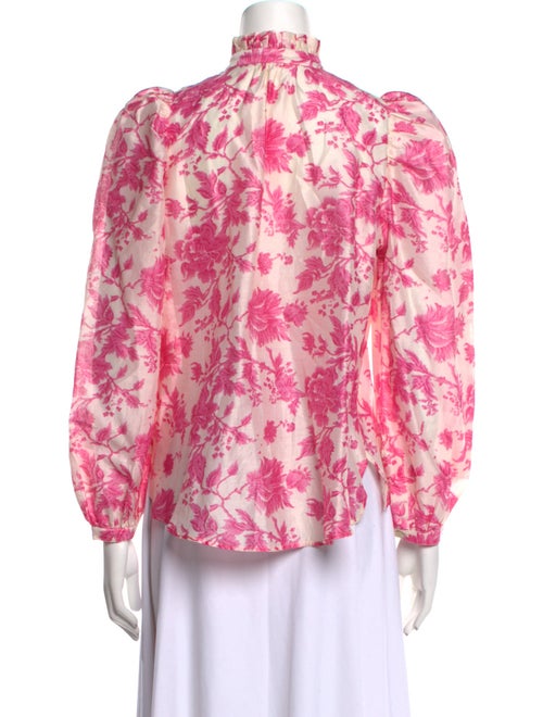 Alix of Bohemia Floral Print Mock Neck Blouse