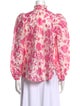 Alix of Bohemia Floral Print Mock Neck Blouse