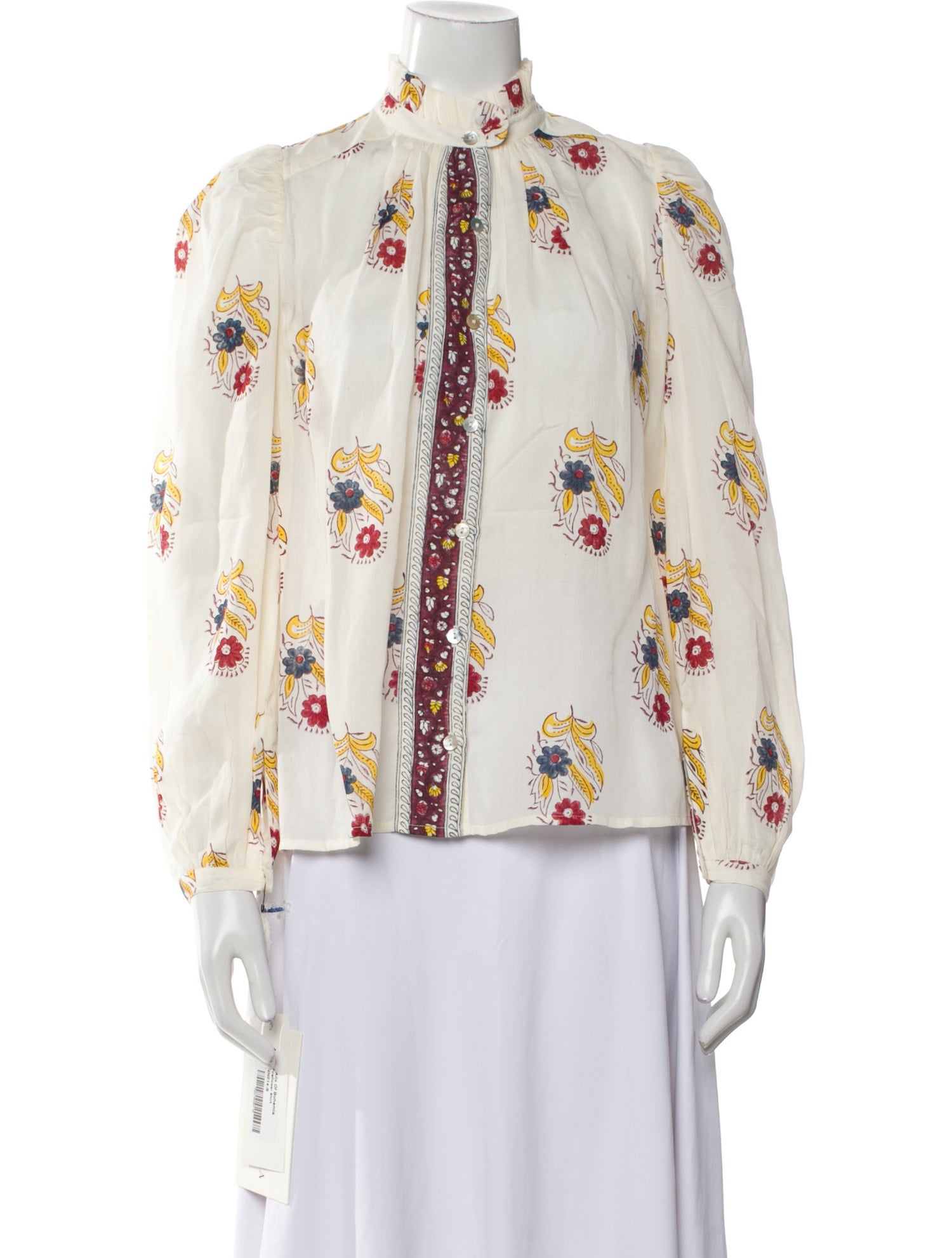 Alix of Bohemia Floral Print Mock Neck Blouse w/ Tags