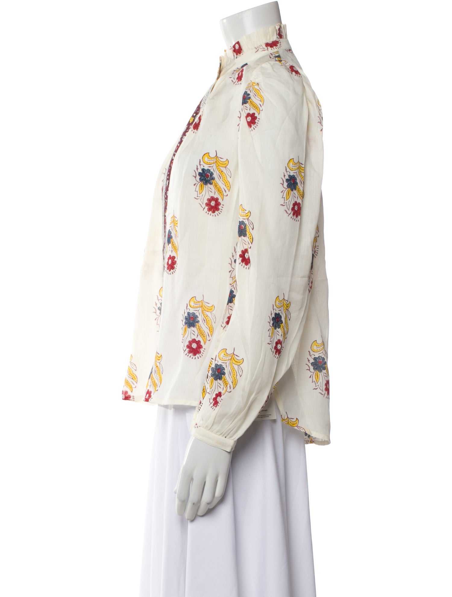 Alix of Bohemia Floral Print Mock Neck Blouse w/ Tags