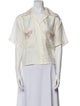 Alix of Bohemia Silk Short Sleeve Button-Up Top