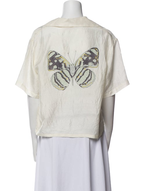 Alix of Bohemia Silk Short Sleeve Button-Up Top