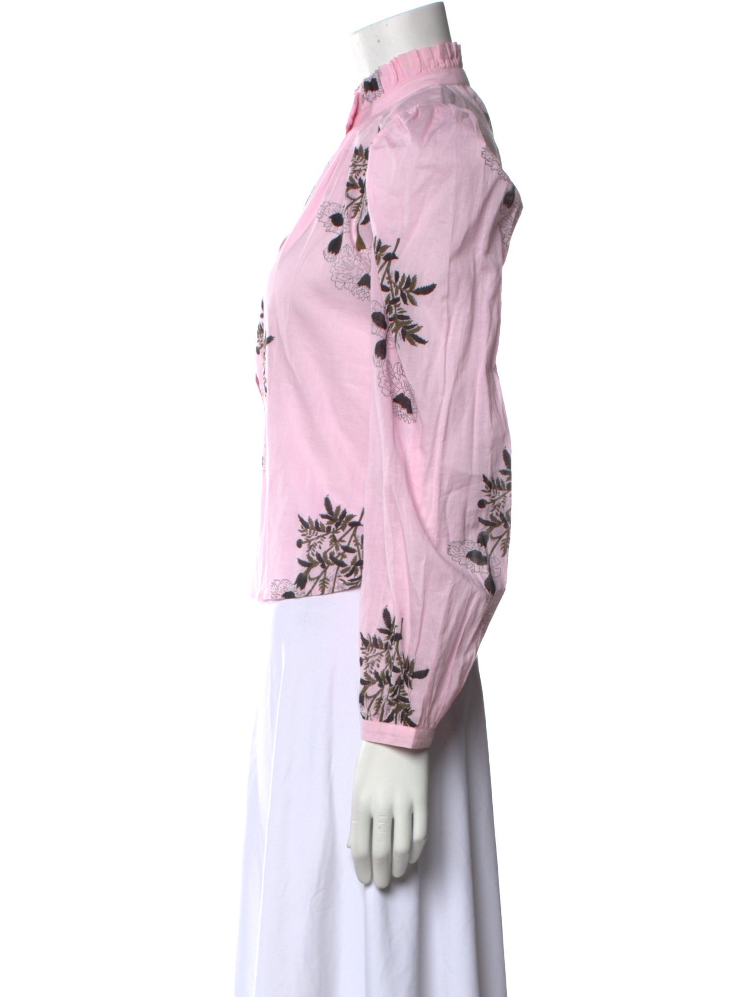 Alix of Bohemia Floral Print Mock Neck Blouse