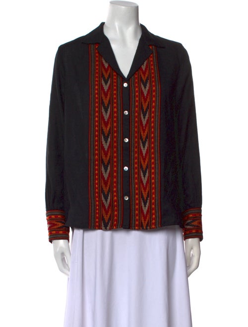 Alix of Bohemia Wool Striped Button-Up Top