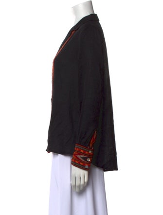 Alix of Bohemia Wool Striped Button-Up Top