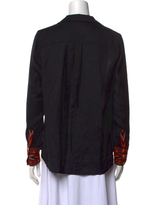 Alix of Bohemia Wool Striped Button-Up Top