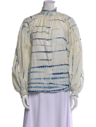 Alix of Bohemia Striped Mock Neck Blouse