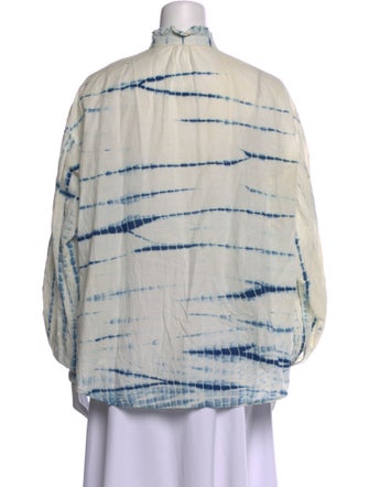 Alix of Bohemia Striped Mock Neck Blouse