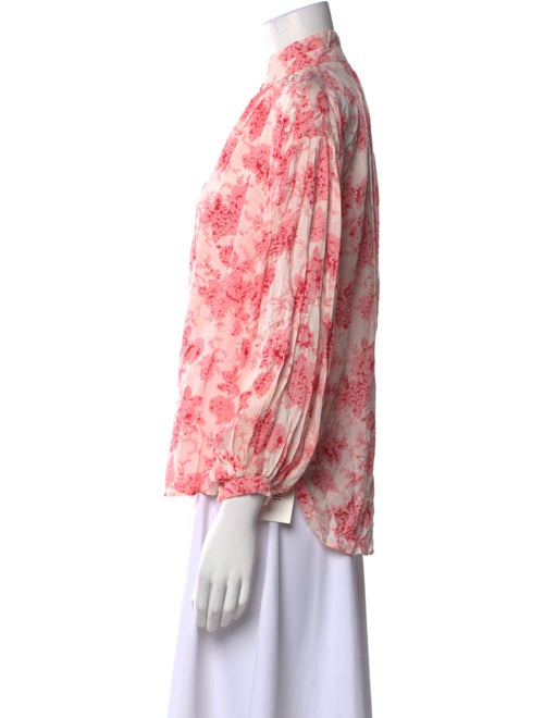 Alix of Bohemia Floral Print Mock Neck Blouse