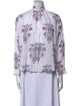 Alix of Bohemia Floral Print Mock Neck Blouse