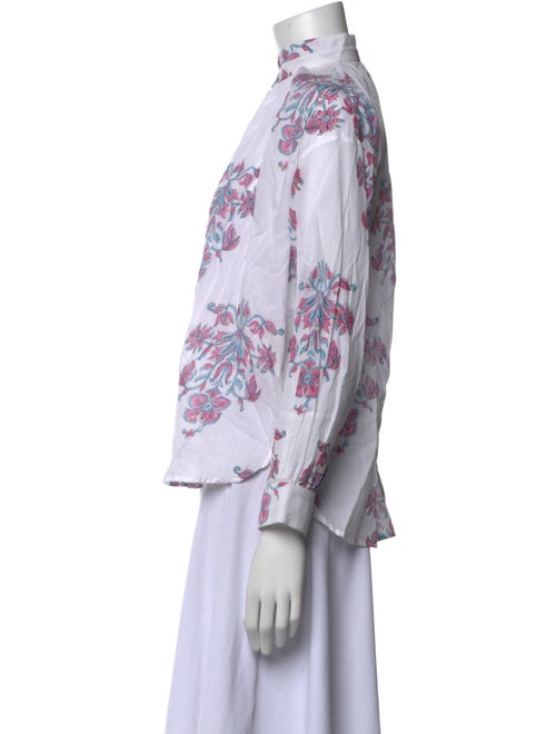 Alix of Bohemia Floral Print Mock Neck Blouse