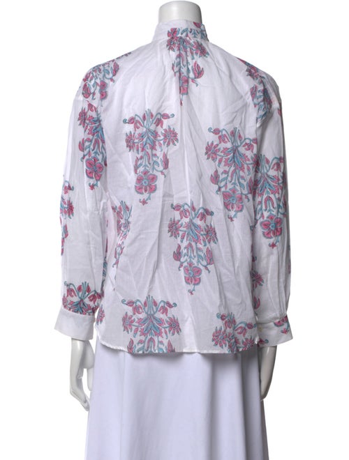 Alix of Bohemia Floral Print Mock Neck Blouse