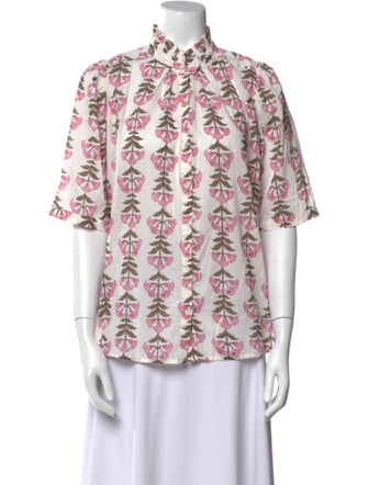 Alix of Bohemia Printed Mock Neck Blouse