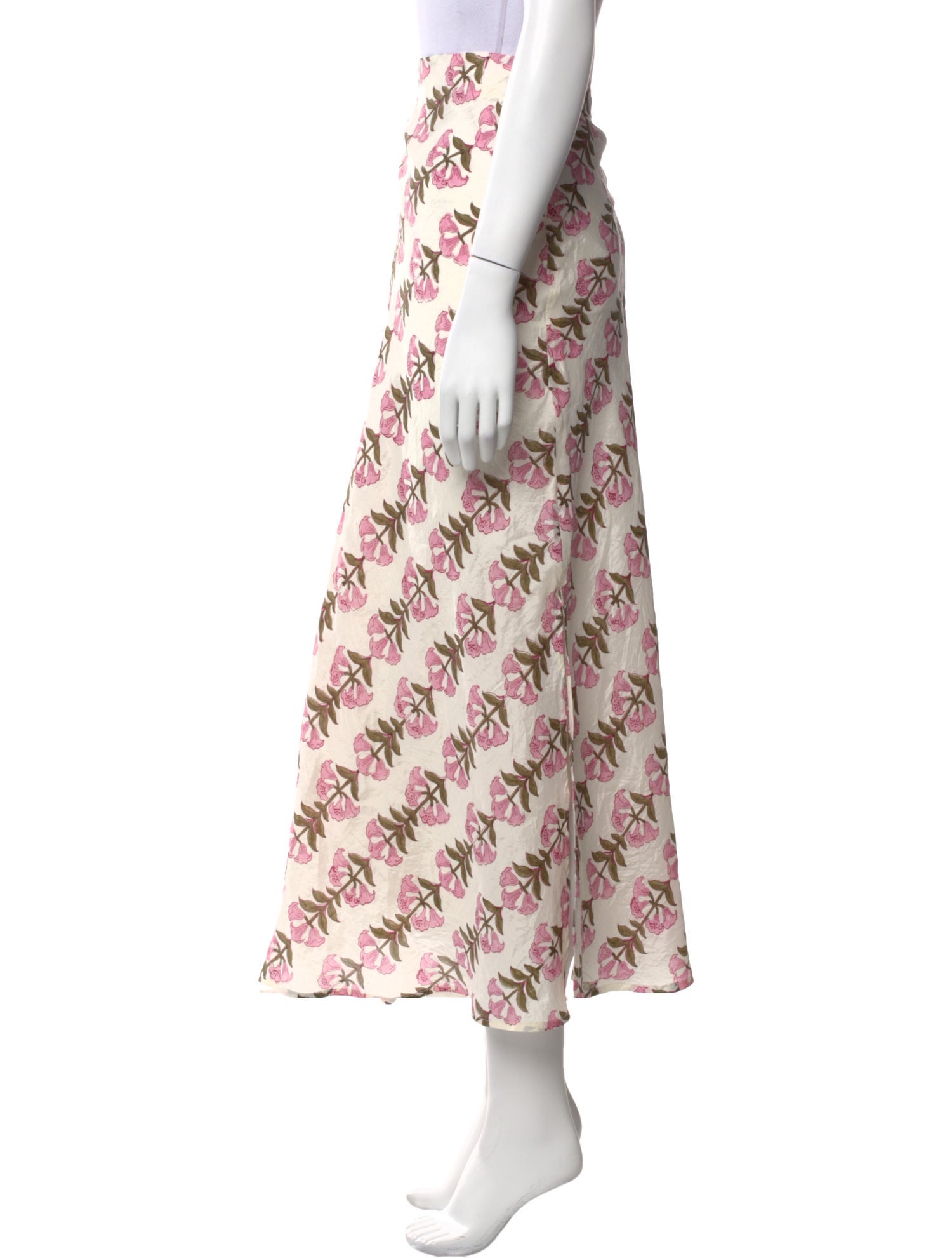 Alix of Bohemia Silk Midi Length Skirt