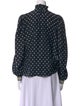 Alix of Bohemia Silk Polka Dot Print Button-Up Top