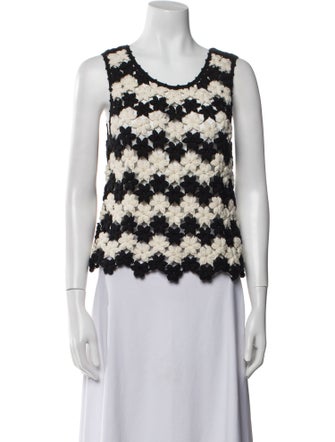 Alix of Bohemia Striped Scoop Neck Crop Top