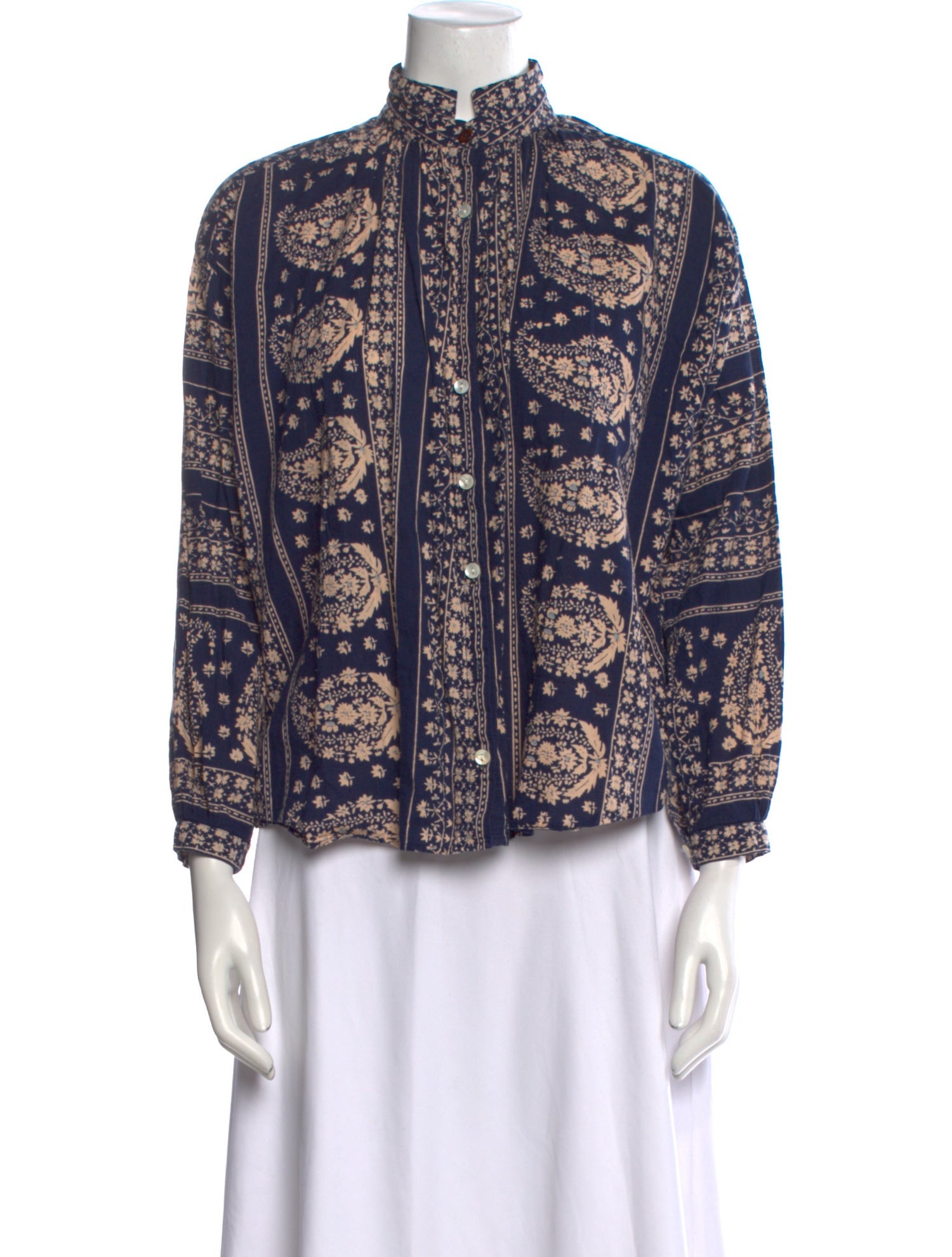 Alix of Bohemia Printed Mock Neck Blouse