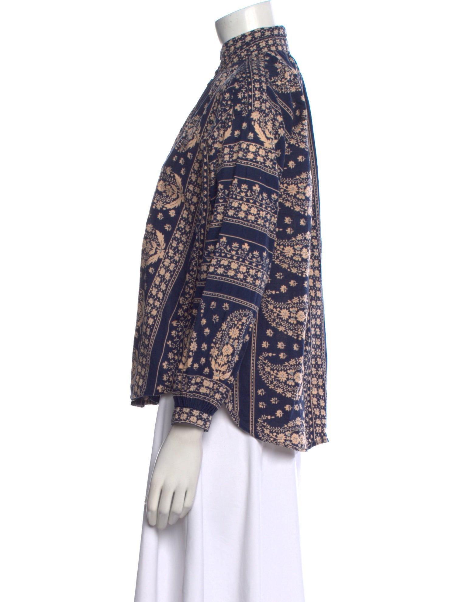 Alix of Bohemia Printed Mock Neck Blouse