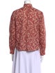 Alix of Bohemia Printed Mock Neck Button-Up Top