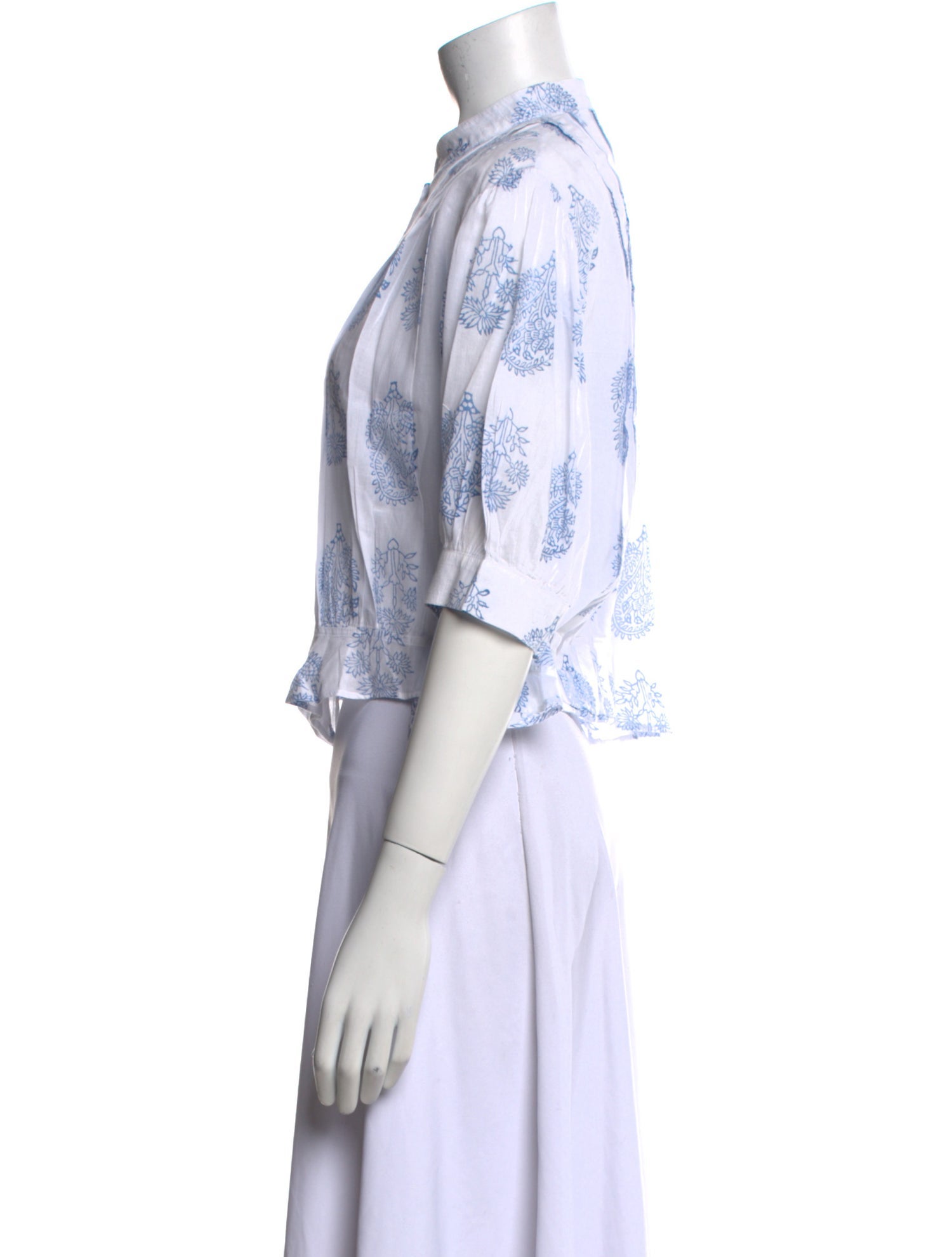 Alix of Bohemia Printed Mock Neck Crop Top