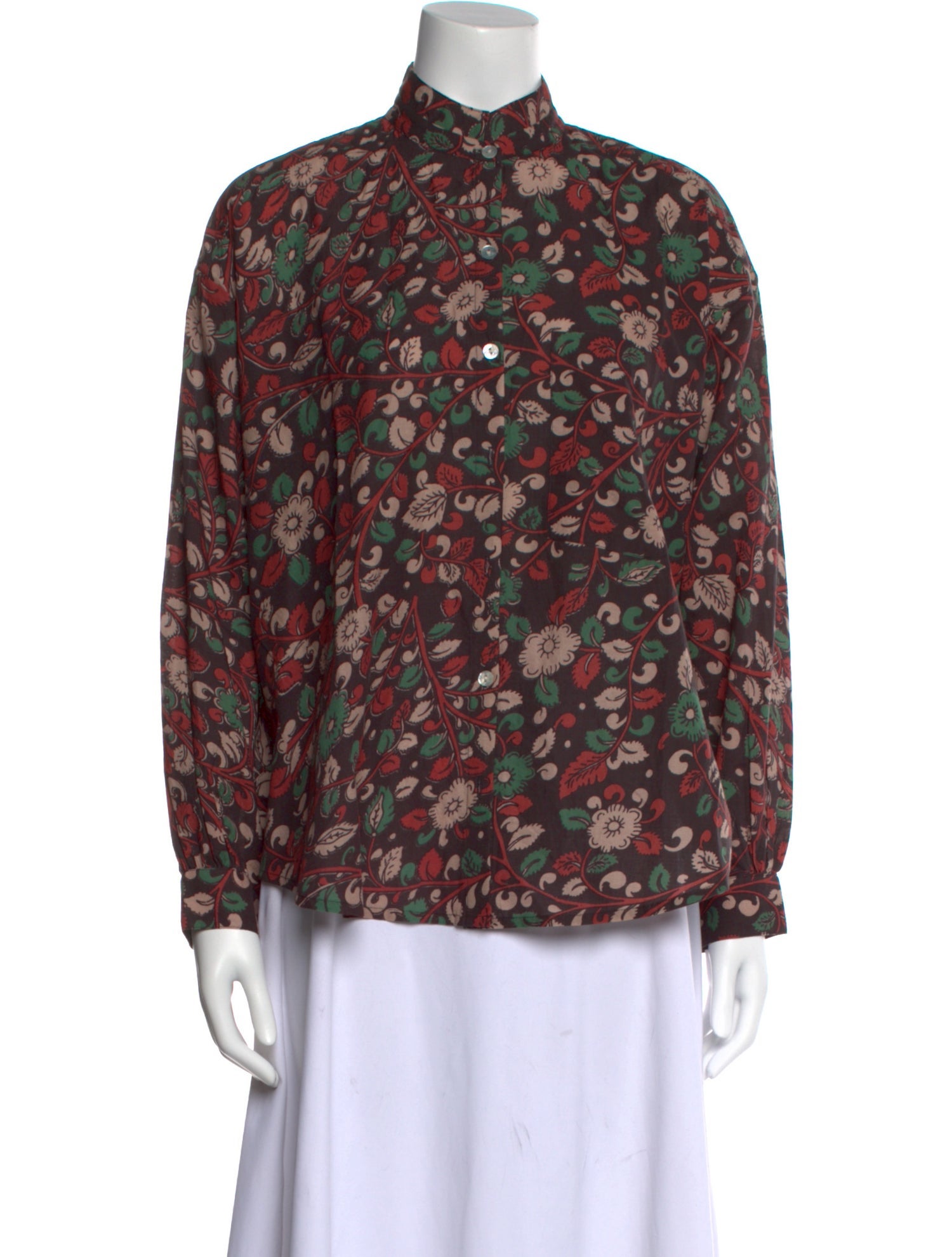 Alix of Bohemia Floral Print Mock Neck Blouse