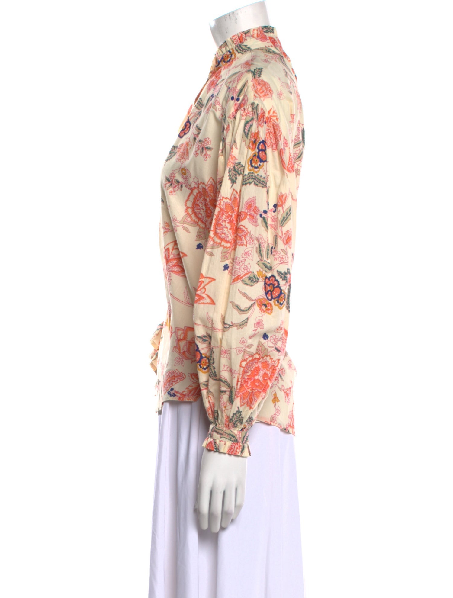 Alix of Bohemia Floral Print Mock Neck Blouse