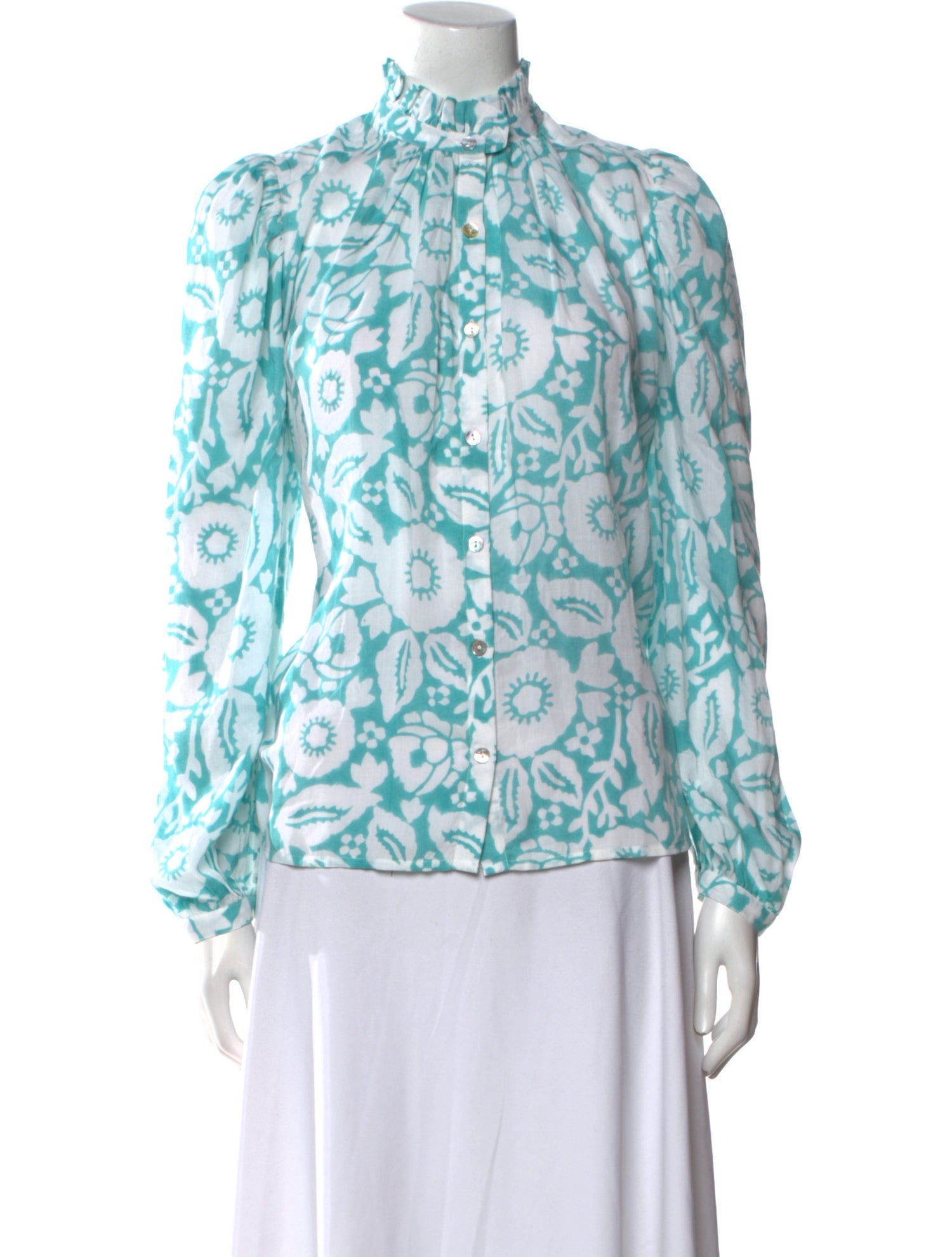 Alix of Bohemia Printed Mock Neck Blouse