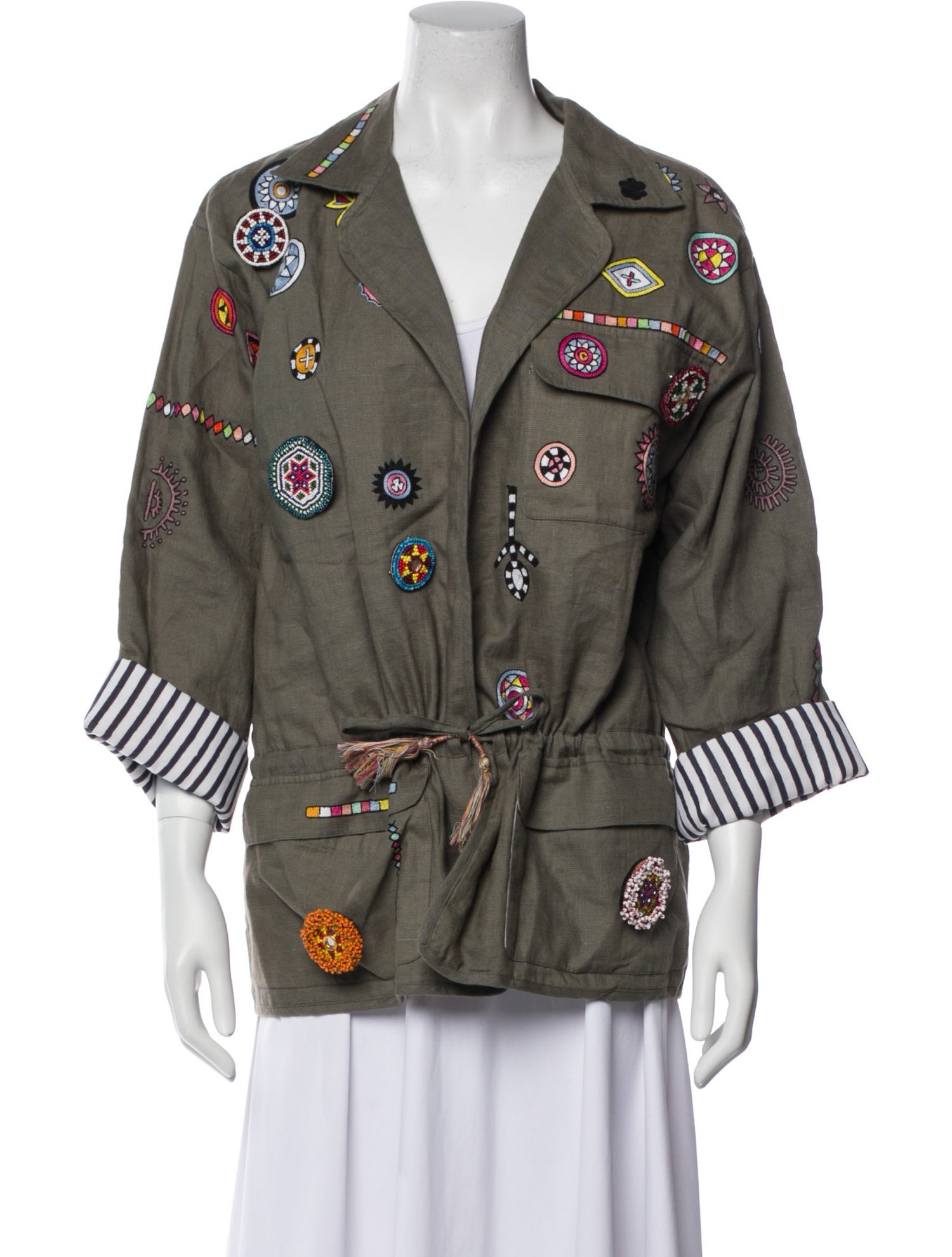Alix of Bohemia Linen Printed Jacket