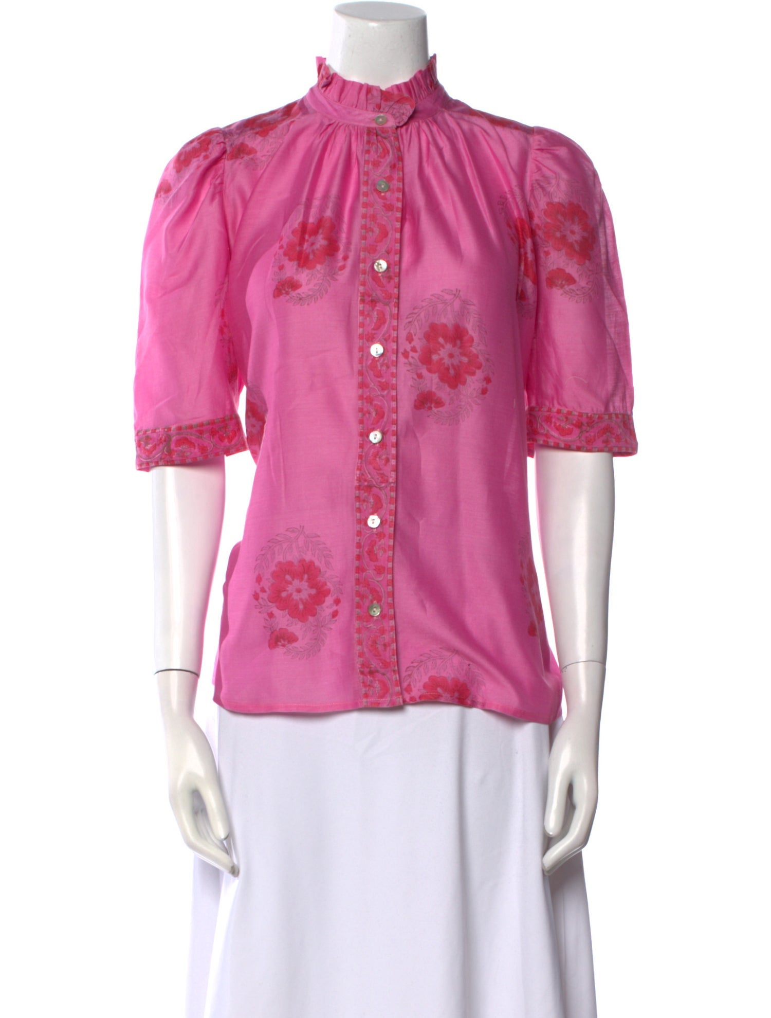 Alix of Bohemia Printed Mock Neck Blouse