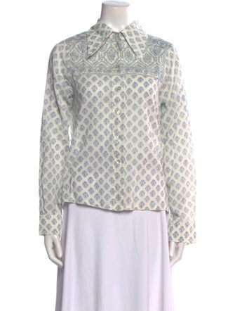 Alix of Bohemia Printed Long Sleeve Button-Up Top
