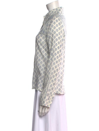 Alix of Bohemia Printed Long Sleeve Button-Up Top