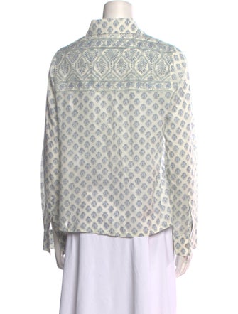 Alix of Bohemia Printed Long Sleeve Button-Up Top