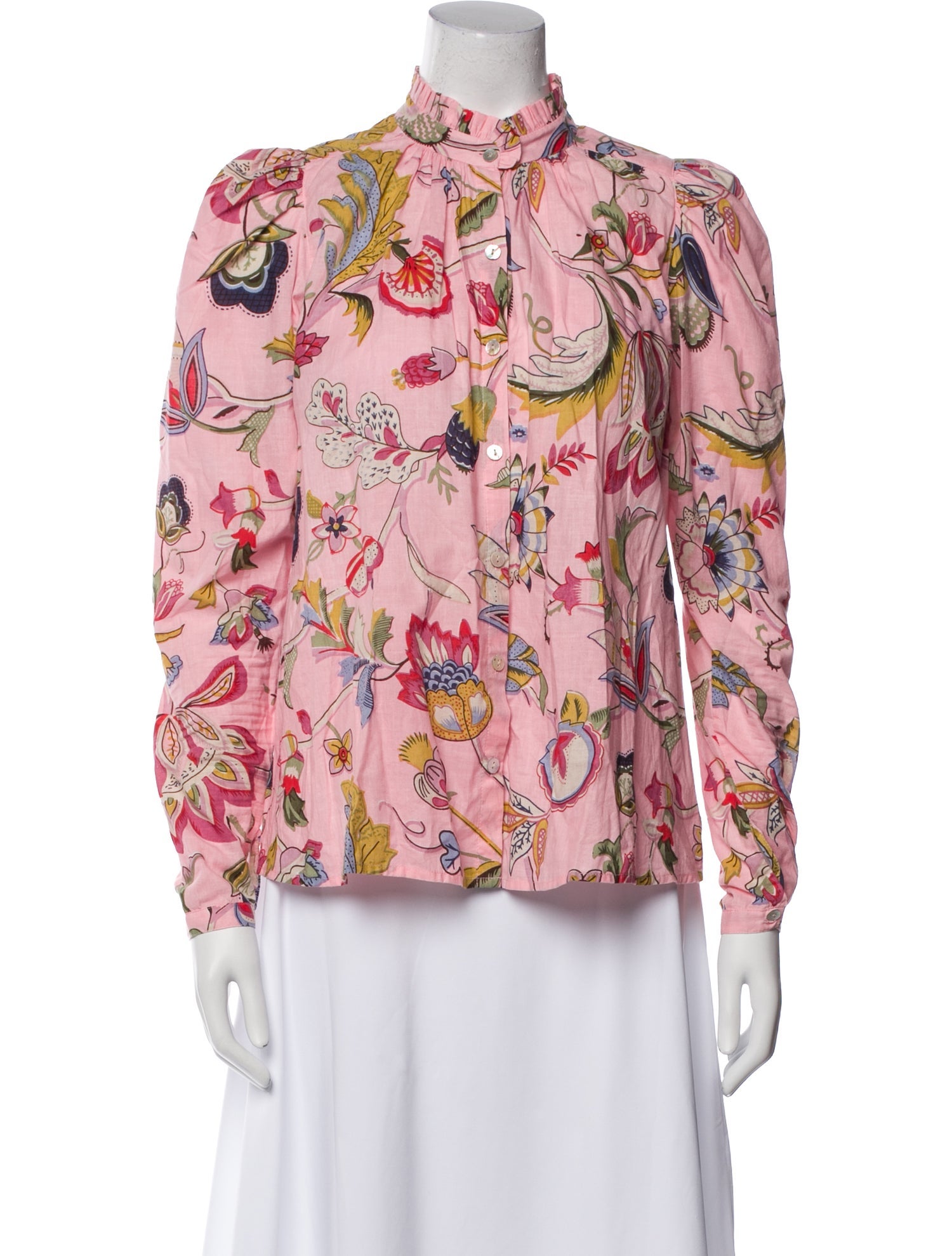 Alix of Bohemia Floral Print Mock Neck Blouse