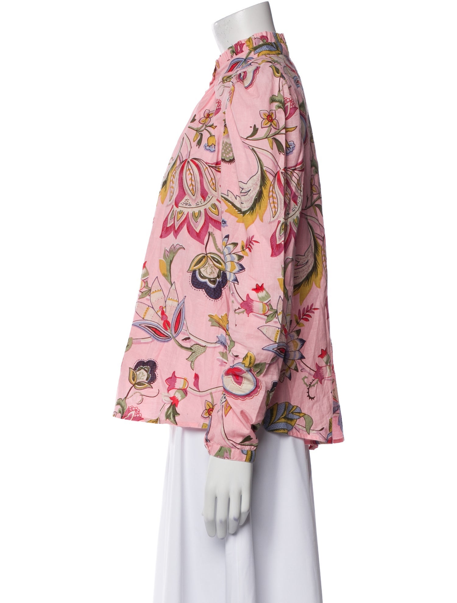 Alix of Bohemia Floral Print Mock Neck Blouse