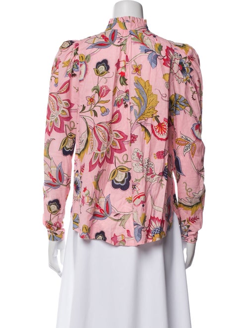 Alix of Bohemia Floral Print Mock Neck Blouse