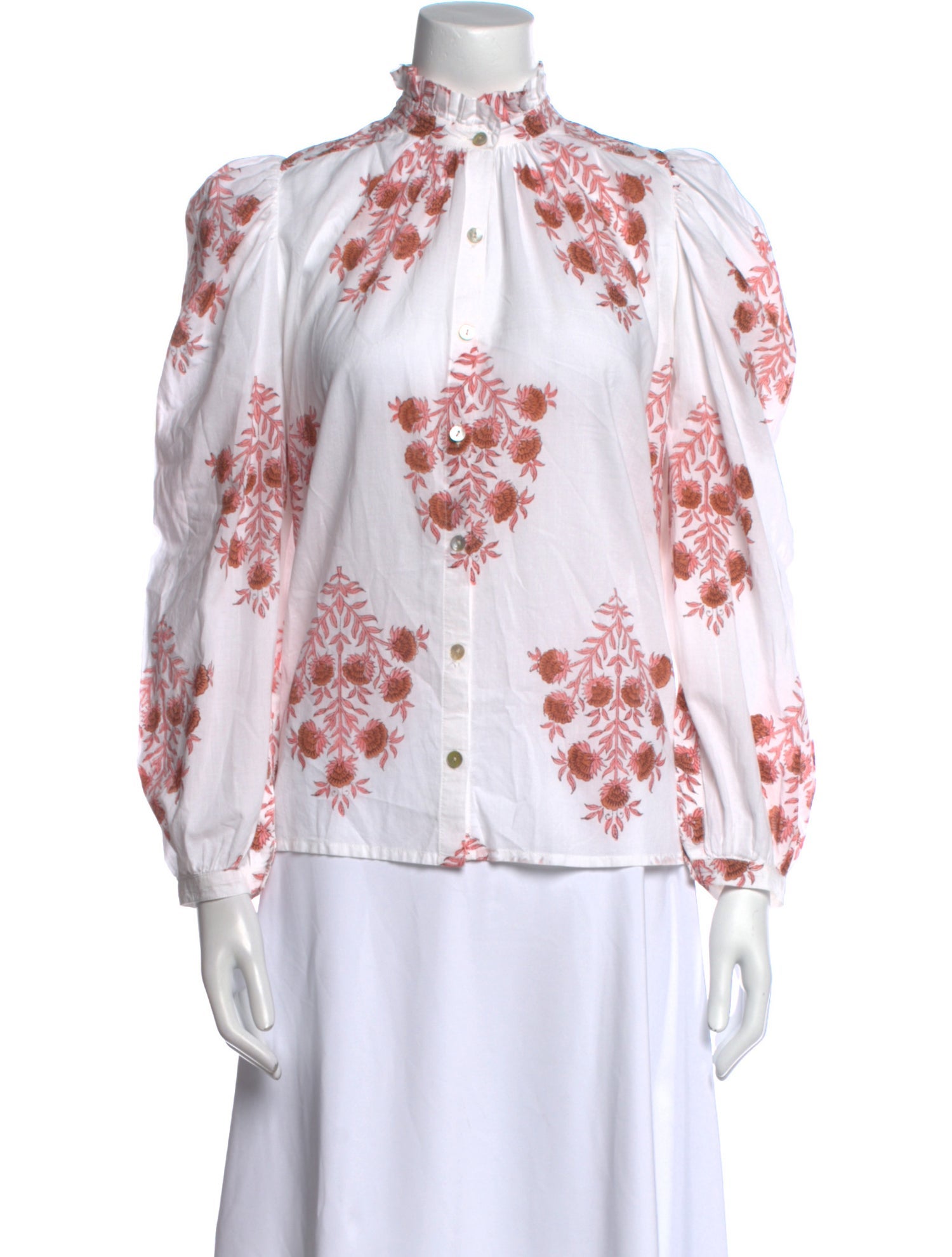 Alix of Bohemia Floral Print Mock Neck Blouse