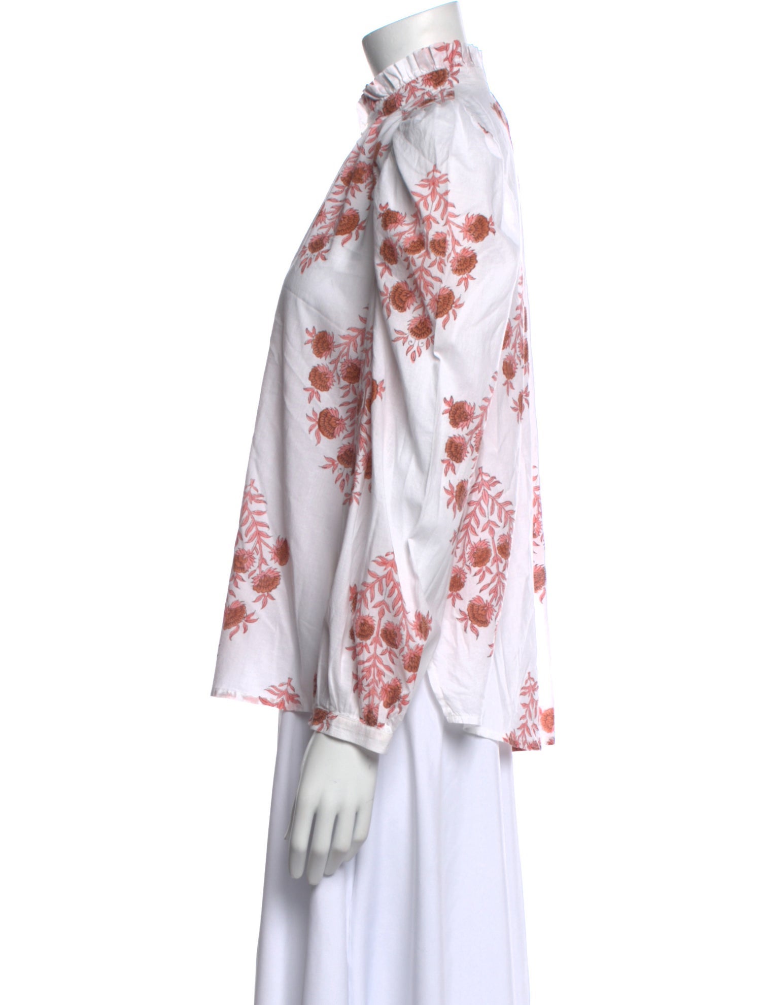 Alix of Bohemia Floral Print Mock Neck Blouse