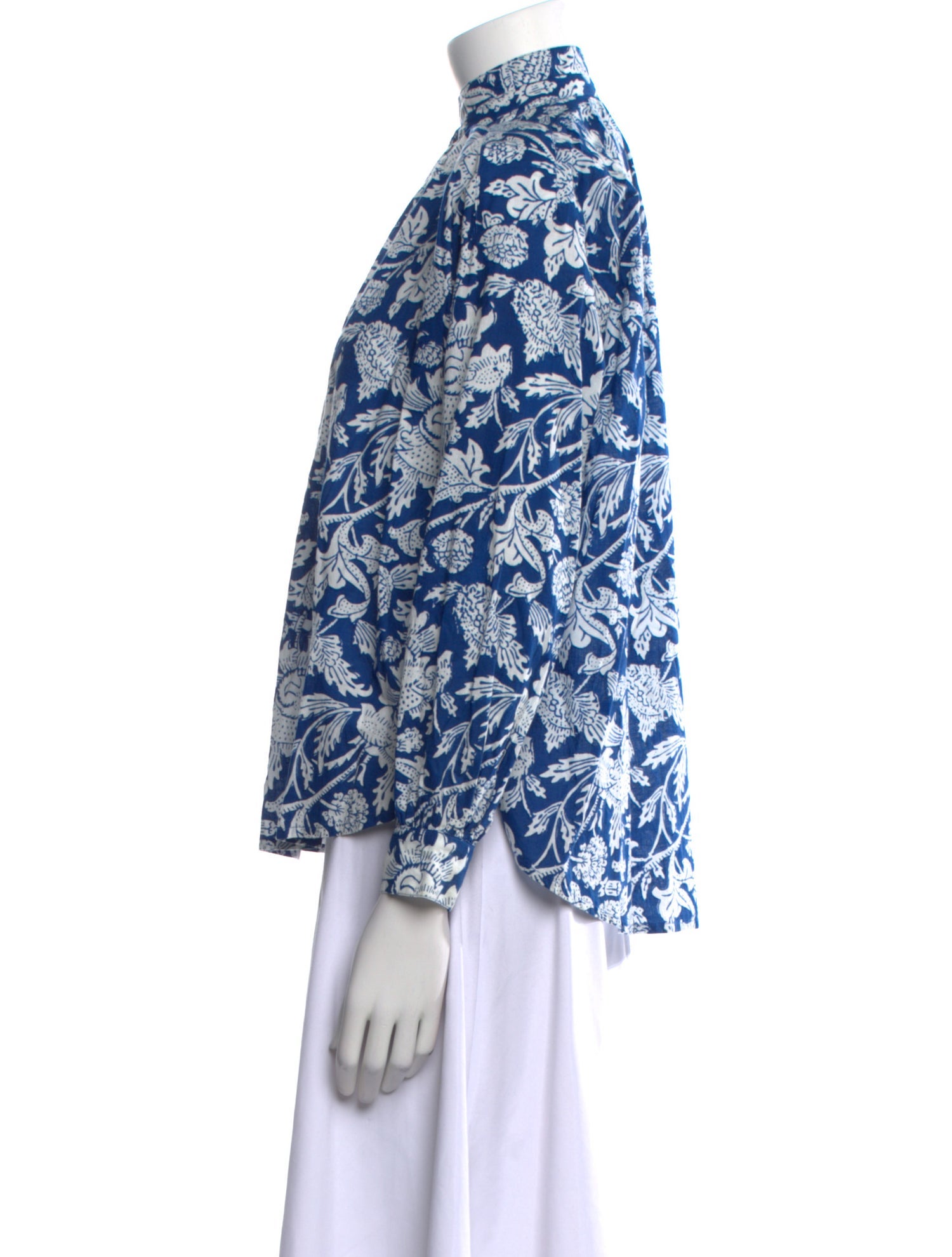 Alix of Bohemia Floral Print Mock Neck Blouse