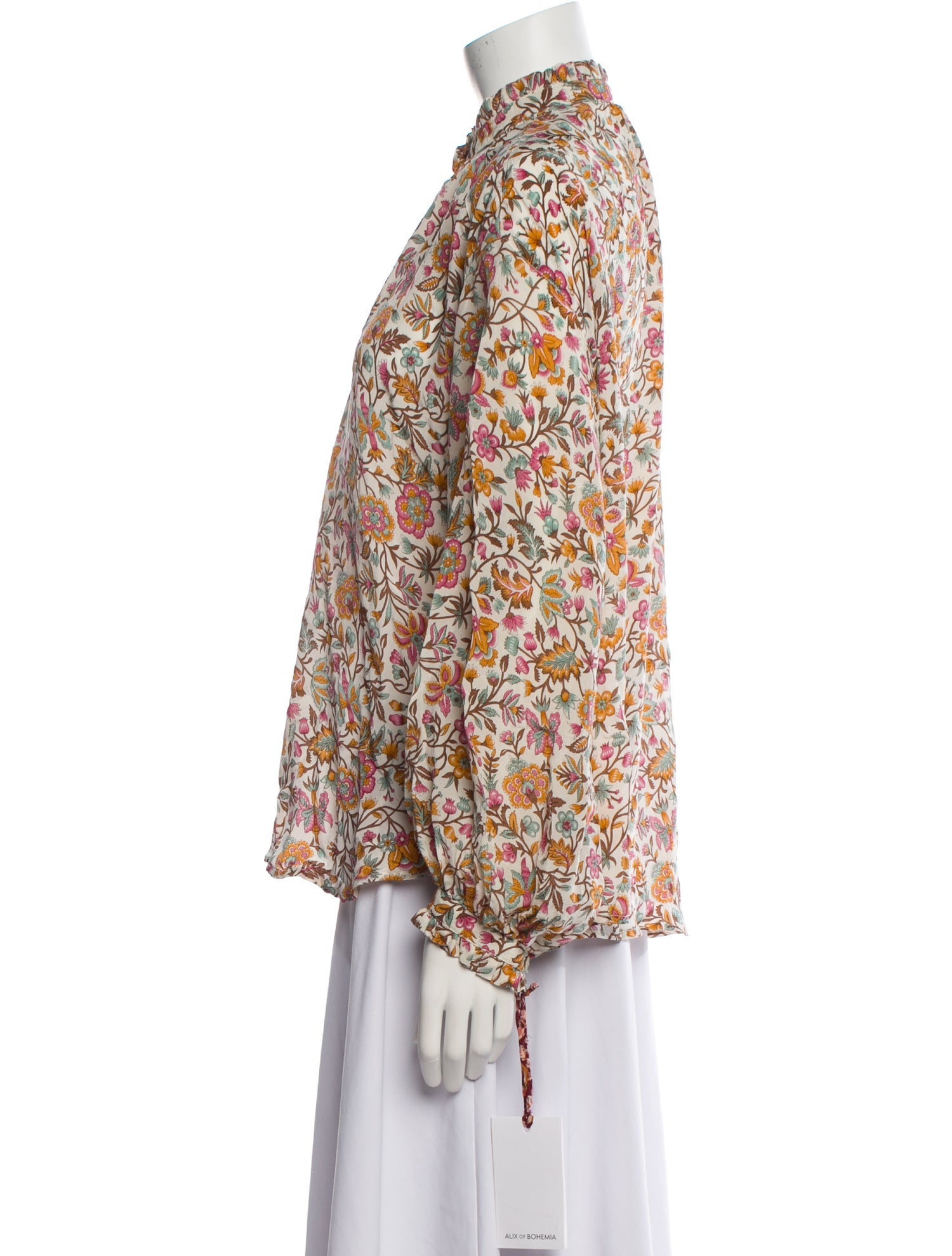 Alix of Bohemia Silk Floral Print Blouse w/ Tags